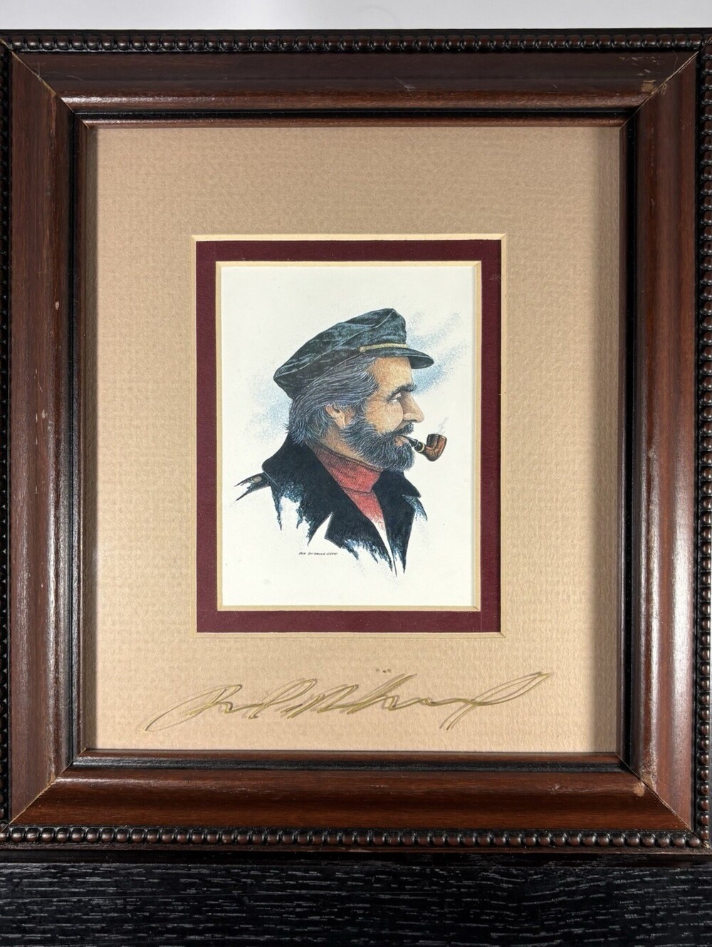 Ben Richmond Vintage Print "The Islander" Signed Glass Framed Picture Nautical